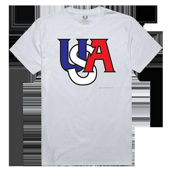 RapidDominance  USA Interlock Graphic Tee, White - Medium