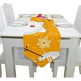 thumbnail image 4 of SKYSONIC Rectangle Cute Snowmen Snowflakes Printed Table Runner 13x90in for Wedding Birthday Holiday, 4 of 5