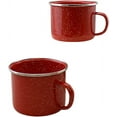 thumbnail image 3 of Dependable Industries 16 Oz Enamel Mugs, Set of 2 - Red Speckle, 3 of 8