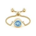 thumbnail image 2 of Angara Natural 0.4 Ct. Aquamarine Solitaire Ring in 14K Yellow Gold for Women (Ring Size: 12), 2 of 9