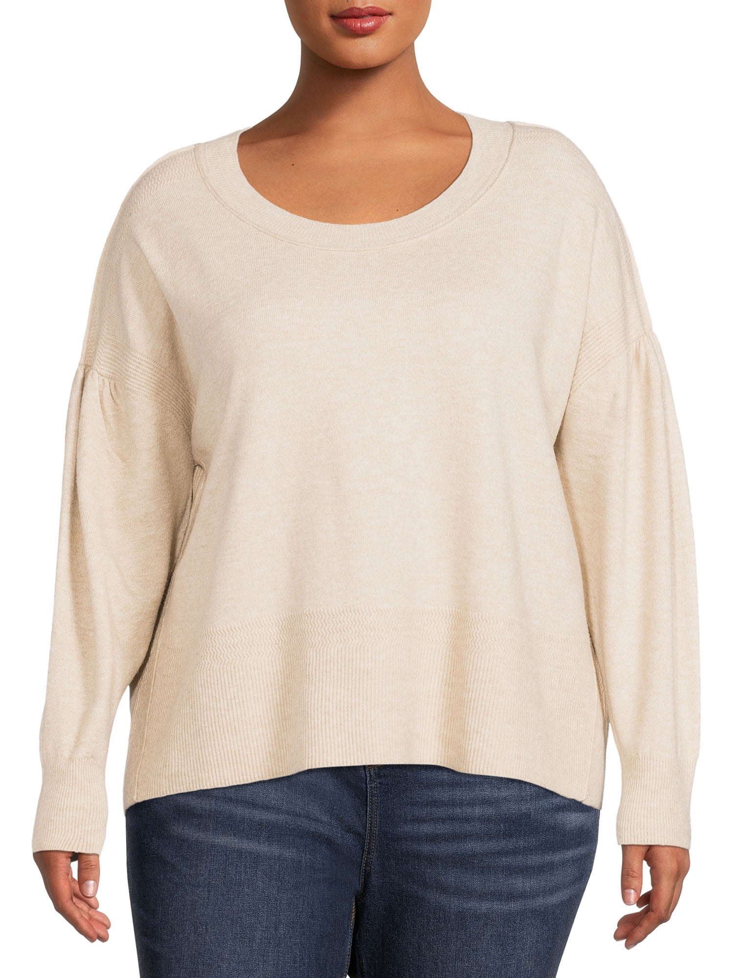 Terra & Sky Women's Plus Size Crewneck Sweater