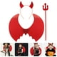 thumbnail image 2 of KAKOWELY 1 juego de disfraz de diablo para niños, adorable ropa de diablo, accesorio de cosplay para fiesta de Halloween, disfraz de diablo para cosplay., 2 of 4
