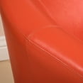 thumbnail image 6 of GDF Studio Gabriel Contemporary Bonded Leather Tub Club Chair, Orange and Dark Brown, 6 of 8