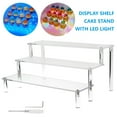 thumbnail image 1 of Cupcake Stand 3 Tiers Cake Display Stand with LED Light String Acrylic Cupcake Display Shelf Transparent Dessert Tower Table Top Decoration for Birthday Party Wedding Baby Shower, 1 of 8