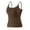 Coffee, variant on ZNQHFRE Women's Ice Silk Camisole Tank Top With Built‑In Bra Pads, Adjustable Spaghetti Straps, Sleeveless Layering Cami Top L
