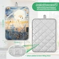 thumbnail image 3 of ALAZA Dandelion and Moon Pot Holders Set of 2 Heat Resistant Kitchen Oven Mitts, 3 of 7