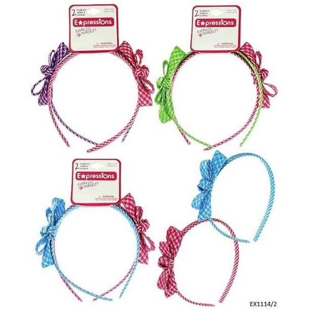 DDI 2334421 Shoelace Mylar Bow Headbands - 2 Piece - Assorted Case of 48 - DDI 2334421 Shoelace Mylar Bow Headbands - 2 Piece - Assorted Case of 48 -