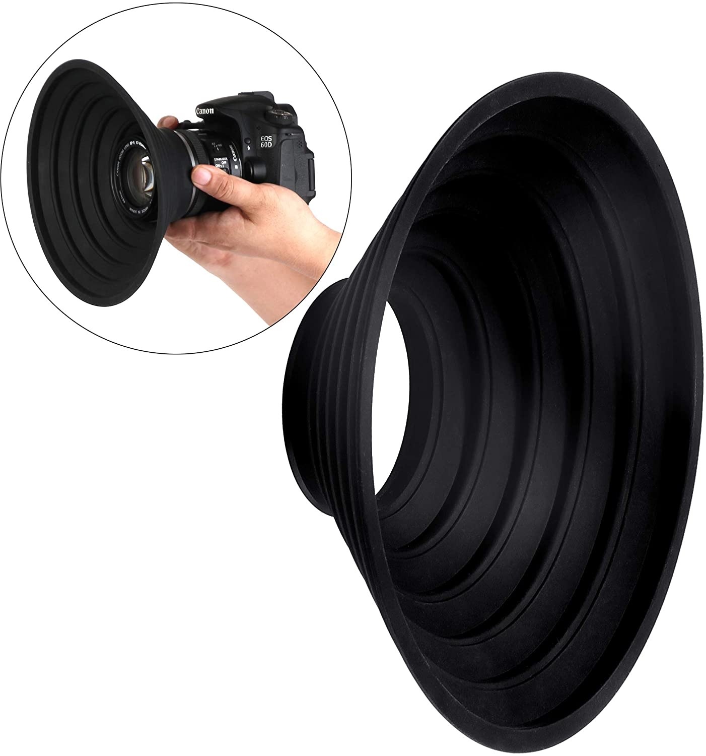 Camera Lens Hood Silicone Antiglass Reflective Protector Videos