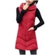 thumbnail image 1 of Gibobby Chaleco largo de invierno para mujer, Chaleco largo de invierno para mujer, sin mangas, chamarra cálido con bolsillos, chaleco acolchado, chamarra casual para mujer(Rojo,XG), 1 of 5