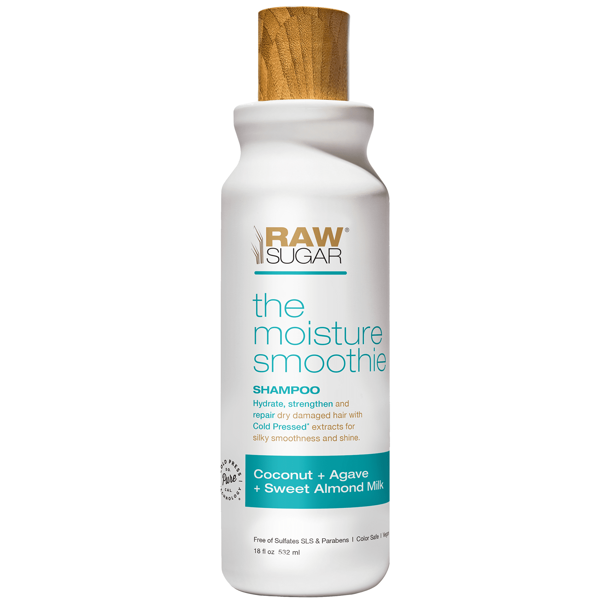 Raw Sugar Moisture Smoothie Shampoo with Coconut and Agave, 18 fl oz