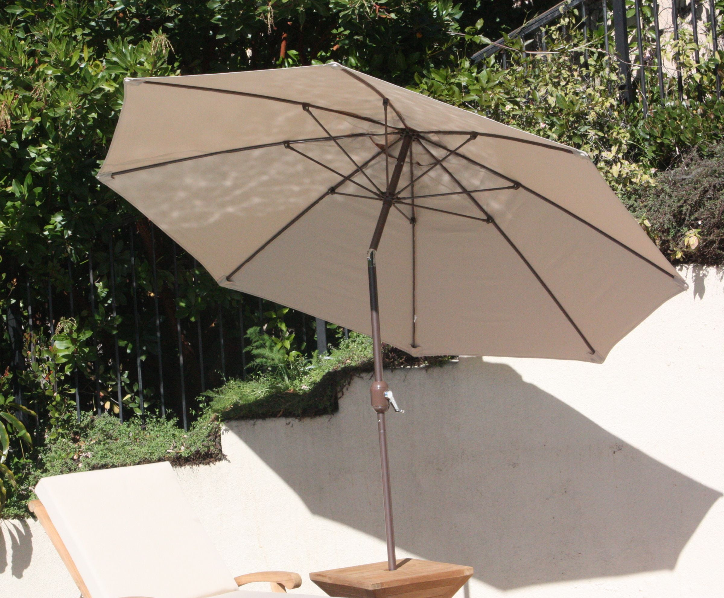 WholesaleTeak Outdoor Patio Aluminum Large 9 Feet Round Market Umbrella
