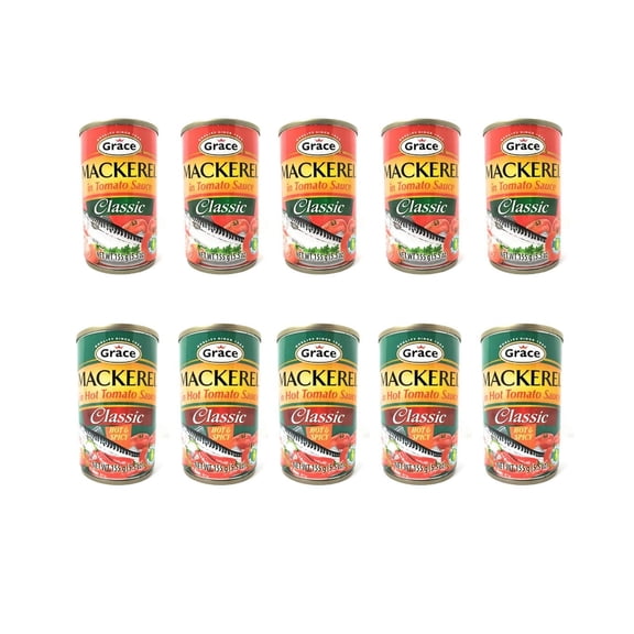 Grace Mackerel AF08 in Tomato Sauce 10 Pack (Bundle)