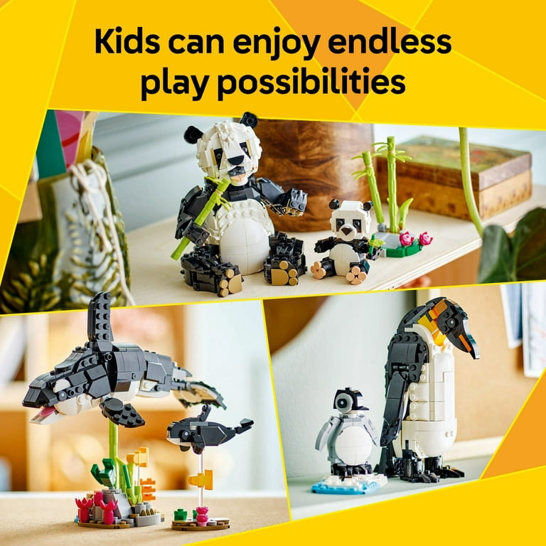 Free Shipping! LEGO Wild Animals Panda Family 3 in 1 Building Toy