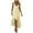 Yellow, variant on Wedding Guest Dress for Women Cocktail Party Dresses Slim V-neck Sleeveless Ruffled Slit Dresse Hem Bodycon Maxi Dress Yellow