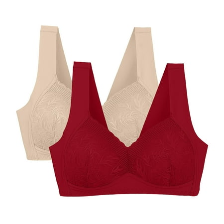 Up to 60% OFF Women s Large Size Comfortable Breathable Bra Underwear No Rims for Relaxed Fit Holiday Gift Ideas|Nylon Spandex Multicolor Sopatenor