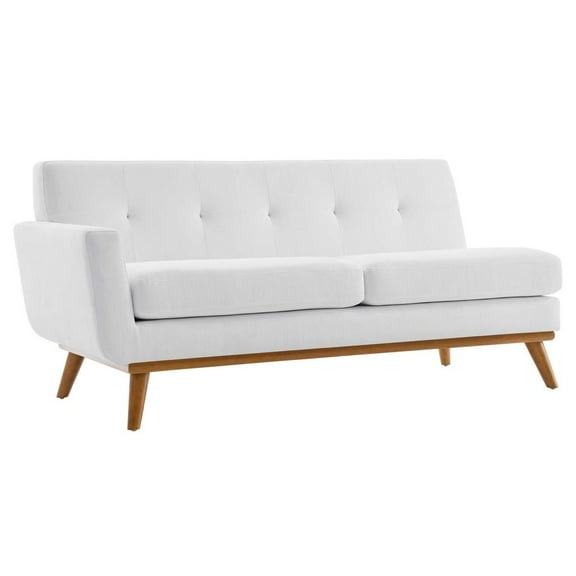 Modway Engage Left-Arm Upholstered Fabric Loveseat in White