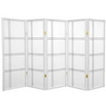 thumbnail image 2 of 4 ft. Tall Japanese Design Double Cross Lattice Screen - White - 5 Panels, 2 of 2