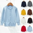 thumbnail image 4 of FAIWAD Toddler Boys Girls Cardigan Long Sleeve Button up Solid Color School Uniform Knit Sweaters, 4 of 4