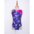 thumbnail image 5 of inlzdz Girls Sleeveless Gymnastics Leotards Matching Shorts Set Ballet Dance Tumbling Outfit Dancewear Navy Blue 14, 5 of 7
