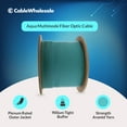 thumbnail image 3 of Armored Plenum 6 Strand Indoor Fiber Optic Distribution Cable, 10Gbit, OM3 50/125 Multimode, Corning Optical Fiber, Aqua, Spool, 500 foot, 3 of 8