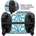 thumbnail image 4 of Daisy Flowers Luggage Suitcase Covers Elastic Washable Blue Chrysanthemum Floral Luggage Protector Travel Suitcase Protective Cover For Kid And Adult, M (Fit 22-24 Inch Luggage), 4 of 6