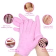 thumbnail image 4 of 1 par de Guantes de gel Unique Bargains exfoliantes de Suavizar tratamiento Para El cuidado de la mano hidratante balneario color rosa, 4 of 15