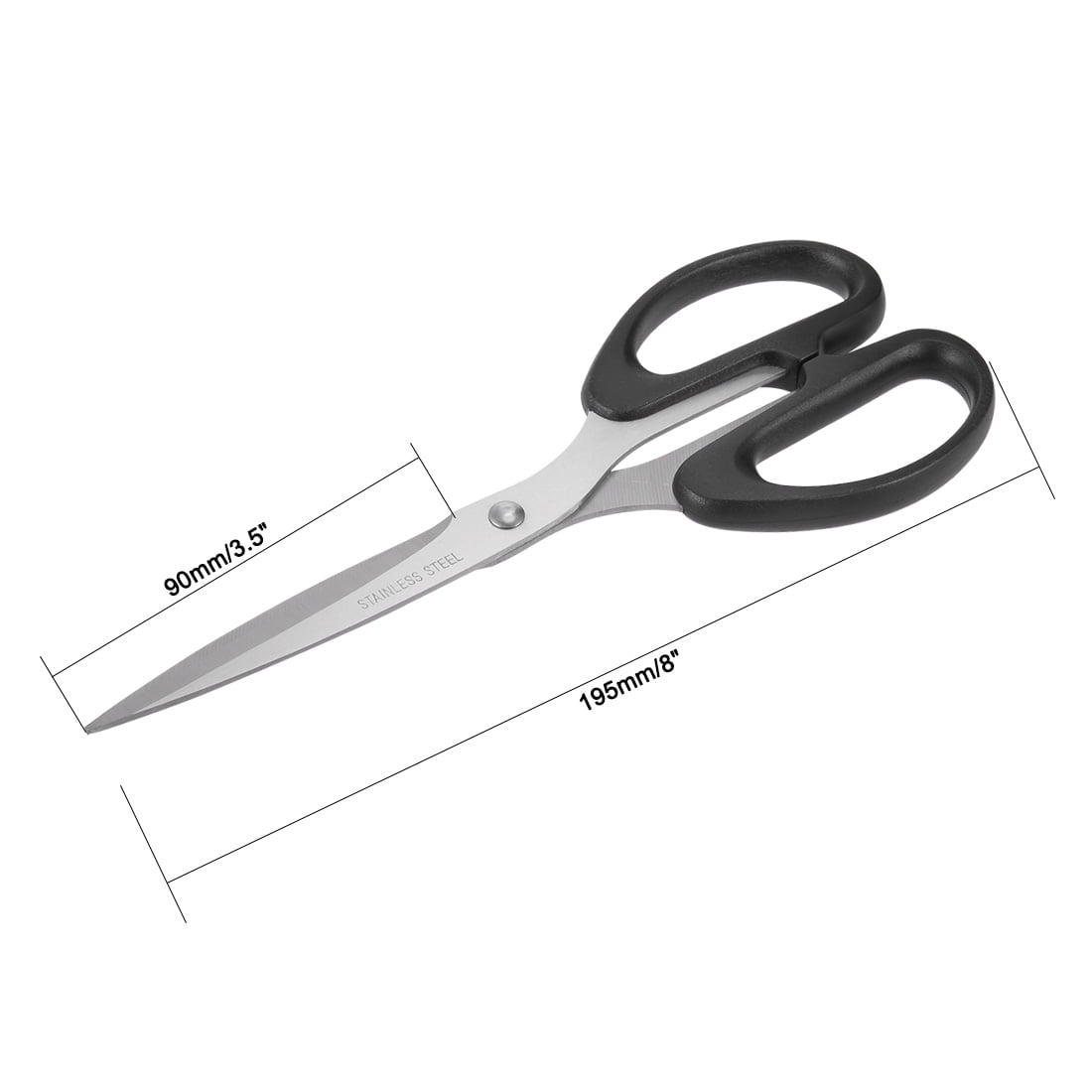 Unique Bargains 8 Inch Stainless Steel Scissor for Office Home Cutting