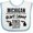 White and Blue, variant on Inktastic Michigan Awesome Since 1837 Boys or Girls Baby Bib