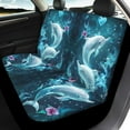thumbnail image 3 of Tutolipy Dolphin Flower Heart Print Car Seat Cover Full Set for Women Men, Breathable Car Front Seat Rear Backrest Cover Soft Rear Bottom Bench Cover, Universal Fit Car Interior Accessories, 3 of 3