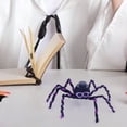 thumbnail image 6 of Halloween Decorations Indoor Cool Plush Black Spider with Mini Top Hat Purple Sunglasses Funny Bendable Novelty Tabletop Ornament Spooky Party Scene Decor, 6 of 6