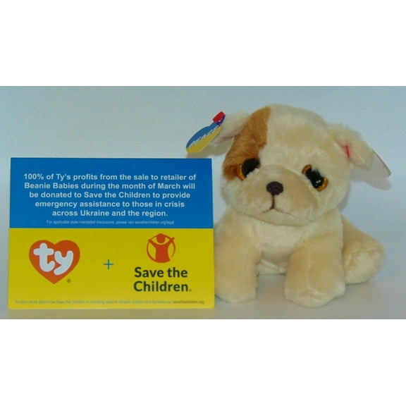 TY Beanie Baby - Houghie the Dog (Glittery Eyes) 6" Plush (UKRAIN SAVE THE CHILDREN)