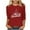 01 Red, variant on Weiqiqre Fall Outfits for Women Casual 3/4 Sleeve T-Shirts Loose Round Neck Christmas TreesTunic Tops Basic Tees Blouses