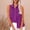 Purple Tops, variant on CUSTG Casual Blouses For Women Simple Summer Sleeveless V Neck Button Down Solid Color Linen Shirts Tank Blouse Leisure Tops