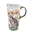 thumbnail image 2 of Evergreen Ceramic Travel Cup, 17 OZ. ,w/box, Farmhouse Bunny, 2 of 3