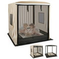 thumbnail image 1 of Costway Kids Wooden Sandbox with Canopy Mesh Door Windows Bench Seats Foldable Storage Box, 1 of 9