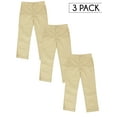 thumbnail image 2 of 3 Pack Boy's Stretch Slim Fit School Uniform Chino Pants, 2 of 7