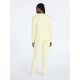 thumbnail image 3 of Joyspun Women's French Terry Long Sleeve Sleep Top and Joggers Lounge Set, 2-Piece, Sizes XS-3X, 3 of 5
