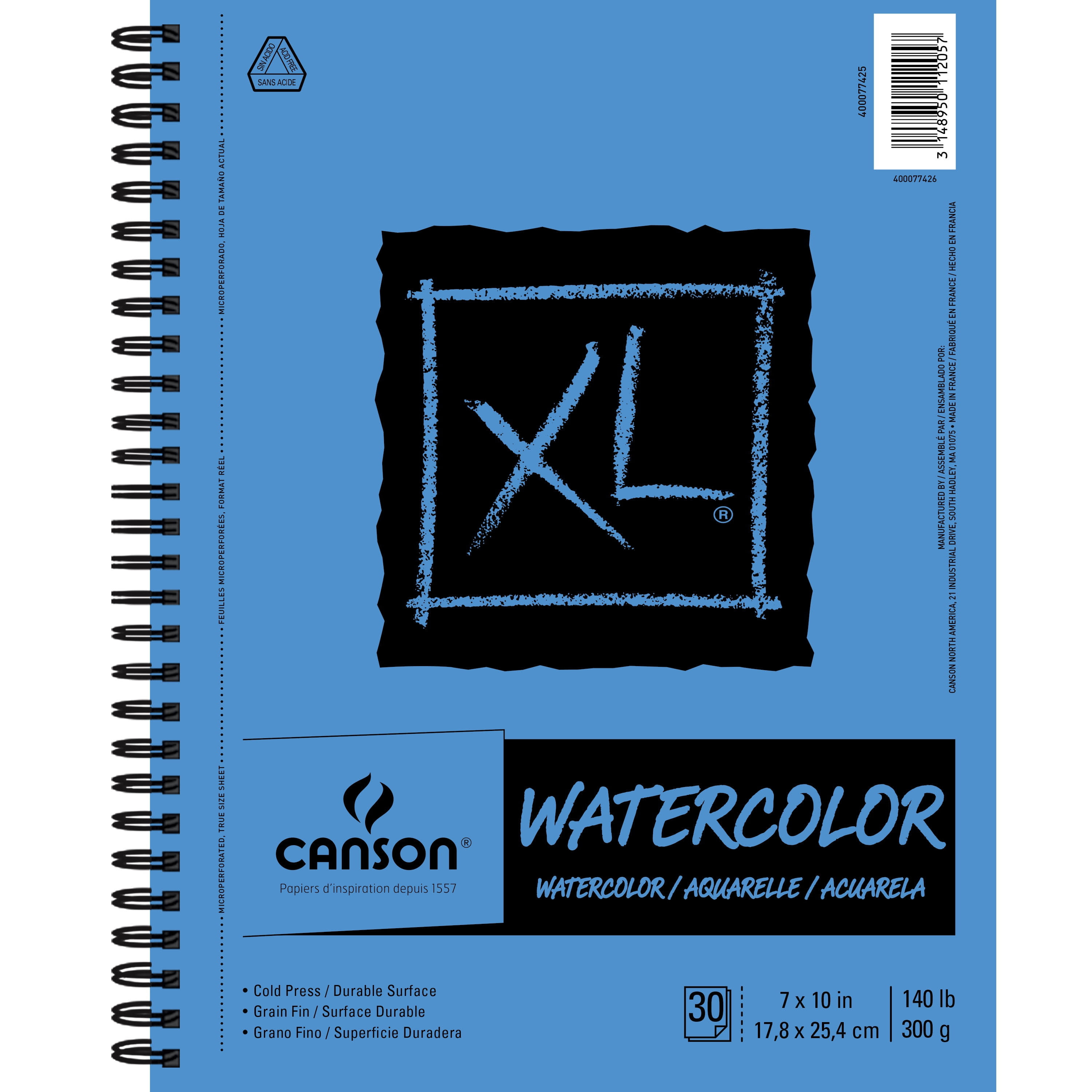 Canson XL Watercolor Pad 7 X 10 30 Sheets Pad Walmart 