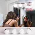 thumbnail image 4 of ZHAOCHENG Luces para espejo, luz de maquillaje para espejo frontal, lámpara de pared, luz de baño, lámpara frontal para fotografía con 4 bombillas LED y potentes ventosas, 4 of 5