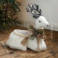 thumbnail image 3 of 11.8Inch White Christmas Reindeer Figurine Decor Statue, Santa Deer Christmas Table Decorations, for White Christmas Decorations, Centerpiece Table Decorations or Fireplace Decorations, 3 of 6