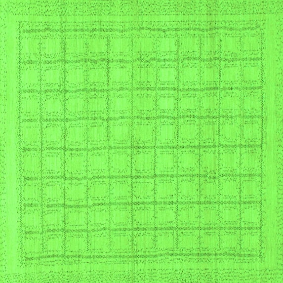Ahgly Company Indoor Square Solid Green Modern Area Rugs, 4' Square