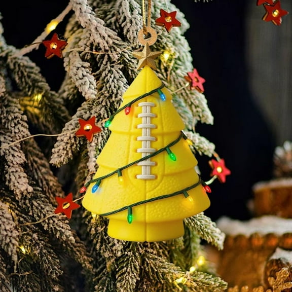 CuiLiyq Acrylic Football Themed Ornament, Christmas Tree Shaped Ornament, For Decorating Christmas Trees, Christmas Parties, Home Indoor And Outdoor Ornaments