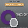thumbnail image 2 of CoverGuard CGM Overpatch | Dexcom G7, Stelo | Purple Center-cut Design| 25-Count | Waterproof Adhesive | Anti-Fray | Easy Application & Removal | Sensor Protection, 2 of 12