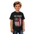 thumbnail image 4 of CONZONE 250 Anniversary Usa T Shirts For Child Kids Boys Short Sleeve Graphic Prints Crew Neck Comfort Casual Tops Black Size 2-3 Years, 4 of 4