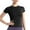 Black, variant on T Shirts for Women Plus Size Short-sleeved Round Neck Solid Color Casual Sports Fitness T-shirt Black XXL
