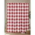 thumbnail image 4 of Shower Curtain Red White Plaid Shower Curtains for Bathroom, Waterproof Polyester Shower Curtain Set with Hooks, Small Stall Size 36" x 72" Buffalo Check Geometric, 4 of 6