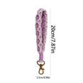 thumbnail image 2 of Handwoven Keychain Wrist Accessory Bohemian Style Flower Design Craftsmanship Key Holder for Keys and Bags, 2 of 3