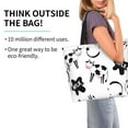 thumbnail image 2 of Fotbe Cute Cow and Milk Stains Bolsa Tote Estética de Lona con Estampado para Mujer - Bolsa Reutilizable de Hombro Casual para Vacaciones, Compras, Trabajo y Gimnasio, 2 of 8