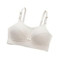thumbnail image 3 of Bovxnpu Women's Maternity Nursing Bras, Nursing Bras for Breastfeeding Soft Cotton Front Button Bra, Women's Breastfeeding Bra With Open Button Postpartum Breastfeeding Bra 44, 3 of 5