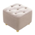 thumbnail image 1 of Small Footstool Foot Stool Stable Padded Seat Silent Bottom Pads Ottoman Stool Foot Rest for Apartment Home Couch Living Room, 1 of 5